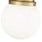 Z-Lite Calhoun Flush Mount, 1-Light, 13 In.W x 14 In.H, Heritage Brass/White Opal 7505F13-HBR - alternate 2